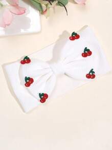1/2pcs Crochet Strawberry Headband For Toddler Girls Adorable Fruit Hair Bow Hairband For Toddler Infant Newborn Solid Color White Bow Hair Band Exquisite Fruit Baby Headband Soft Stretchy Headpiece Holiday Party Headpiece Kids Baby Hair Accessories - Multicolor - View 13