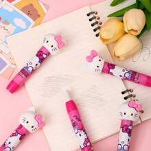 Sanrio 1 pieza Sacapuntas de goma de personaje lindo Hello Kitty de Sanrio - ABS, para uso en oficina/escuela, sin suciedad ni fragancia, goma de borrar rosa con diseño de Kitty