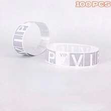 100PCS Paper Bracelet Color Entry Festival Party Event Arm Label Index Stamp With Disposable Bracelet Waterproof And Tear Proof Identification Synthetic Paper Exhibition Admission Tickets