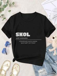 SKOL! Women's Vikings T-Shirts Definition Styles Designs - Black - View 1