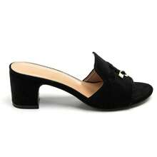 Heeled Shoes With Strap And Buckle Detail - Black - View 2