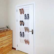 24 Pocket Clear Over The Door Non Woven Closet Shoe Organizer Shelf - Arctic White - 單身的 - 查看 4