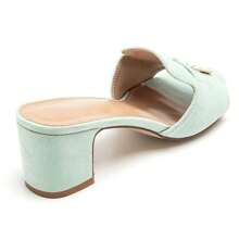 Casual Versatile Minimalist High Heel Sandals, Summer - Green - View 4