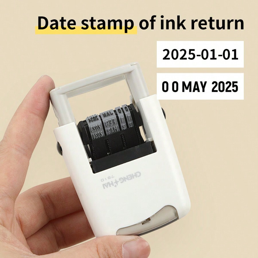 Roller Datumsstempel Mit Holzgriff - Praktischer Stempel Für DIY, Scrapbooking & Büro