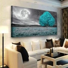Tree Of Life Wall Art Canvas Prints Nature Landscape Paintings Home Decor Green Forest Paintings For Living Room Bathroom Bedroom Kitchen Office Decor 16 X 24 In