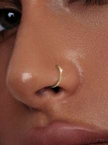 1 par de pendientes de aro de plata de ley 925 para orejas, aros simples para el piercing de orejas y nariz, aros para el labio para mujeres, uso diario para mujeres, el mejor regalo para novias, madres y hermanas