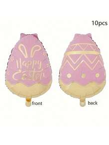 10 个复活节圆球气球用于派对装饰、室内氛围背景装饰、摄影道具 - 彩色 - 查看 9