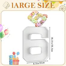 1 pieza Caja de pastel y caramelos de mosaico digital 0-9, bandeja contenedora de caramelos y chocolate, material de papel, sin necesidad de alimentación eléctrica - Cumpleaños, Día de San Valentín, Boda, Compromiso, Despedida de soltera, Año Nuevo y talla grande ocasiones