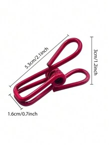 10 Pcs 2 Inch 5 Different Random Colors Chip Clips, PVC Coating High Elasticity Strength Clothes Pins, Food Clips And Bag Clips - Multicolor - View 3