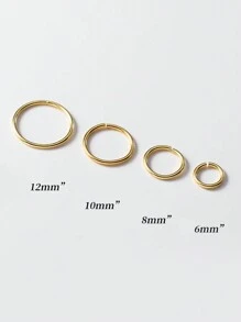 1 par de pendientes de aro de plata de ley 925 para orejas, aros simples para el piercing de orejas y nariz, aros para el labio para mujeres, uso diario para mujeres, el mejor regalo para novias, madres y hermanas