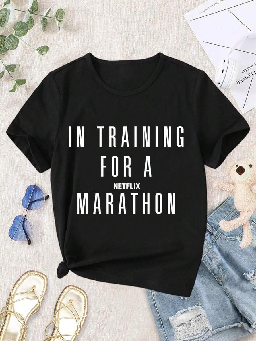 Women's In-Training Workout Tees Gym Shirts Fitness Tops Athletic Apparel - Black - View 1