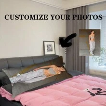 1pc Custom Photo Body Pillow - Double-Sided Printing, Extra Long, Comfortable Sleep Support For Back And Side Sleepers, Fits Single To Double Beds, Machine Washable, Modern Style Sleep Cushion