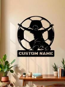 An Iron Personalized Football Player Playing Football Sign Goal Action Freeze Frame Custom Iron Wall Art Decoration Custom Holding Football Goal Victory Pose Football Player Football Lover Gift Gift Holiday Decoration Bedroom Living Room Pitch Gym Metal Sign Home Decorative Arts And Sports Lovers Suitable For Office Garden Porch Decoration Birthday And Ideal Gift Gifts Graduation