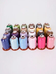 Set de 3 piezas de hilo de coser de poliéster premium: colores regulares mixtos para coser en casa, para máquina y costura a mano (1100 yardas cada uno)