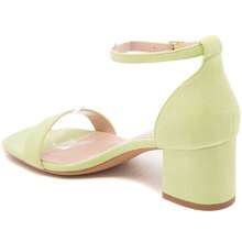 Summer Casual Versatile Minimalist High Heel Sandals - Yellow - View 3