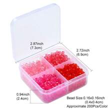 约 1200 件 4 色透明亚克力珠、双锥珠，适用于手链 DIY 珠宝制作