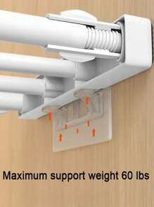 10pcs Strong Punch-Free Shelf Bracket For Kitchen Cabinets And Book Shelves - Easy To Install And Securely Holds - White - View 3