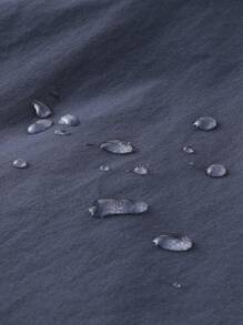 LEDUNTINO [Spring/Summer] Men's Fashion Button Casual Outdoor Shirt, Solid Green, Sports, Cargo, Husband, Boyfriend Gift, Men's Long Sleeve Shirt, Multi-Pocket, Elastic, Lapel Shirt With Zipper Pocket, Spring/Fall Clothes - Blue - View 3