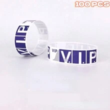 100PCS Paper Bracelet Color Entry Festival Party Event Arm Label Index Stamp With Disposable Bracelet Waterproof And Tear Proof Identification Synthetic Paper Exhibition Admission Tickets