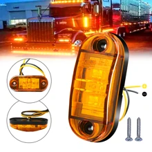 10 piezas Luces indicadoras universales de 10-30V con 4 LED, luces indicadoras frontales y traseras para camiones, autocaravanas, automóviles, autobuses, remolques, furgonetas, caravanas - Ámbar/Rojo/Blanco - 10-30V - Ver 3