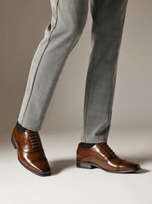 Father's Day Gifts Men's Oxfords British Style Shoes Timeless Elegance For Formal Occasions - 咖啡棕 - 查看 10