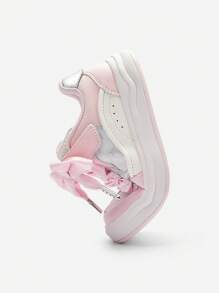 Balabala 女童低胸白色運動鞋，時尚防滑春鞋