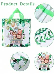 25/50 Peças Sacolas de Presente com Animais da Selva, Suprimentos para Festa com Tema de Animais Selvagens e Zoológico, Bolsas para Festa de Aniversário, Embalagem de Presente para Festa de Casamento, Sacola de Festa, Perfeito para Aniversários, Casamentos, Chás de Bebê, Revelação de Sexo, Festas de Feriados