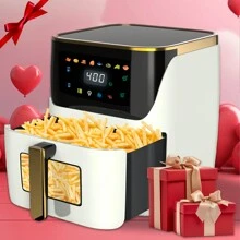 8.5 QT Air Fryer, 8-In-1 Air Fryer Oven With Digital Touch Screen, Visual Window, 1750W, Dishwasher-Safe & Nonstick, Fit For 1-3 People