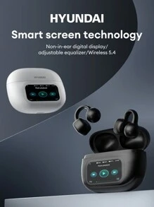 HYUNDAI HY-C02 Smart Bluetooth Earbuds, In-Ear Wireless Headphones With Touch Control Screen, Multifunctional Noise-Proof, Long Battery Life, High-Quality Audio, Comfortable Open-Ear DesignEarclip - 彩色 - 查看 2