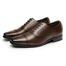 Father's Day Gifts Men's Oxfords British Style Shoes Timeless Elegance For Formal Occasions - 咖啡棕 - 查看 4