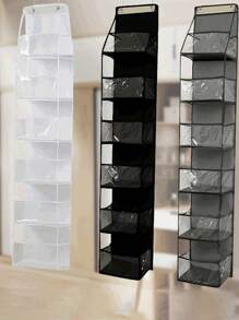 门后悬挂式收纳袋，多功能门后整理袋，分类收纳袋，可折叠家用收纳袋，壁挂式多层透明可视收纳袋