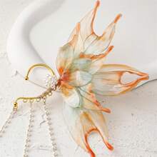 Women Fairy Ear Cuffs Beautiful Clip-On Mermaid Earrings Fashion Ear Cuffs Cosplay Accessories - trái cam - Xem 5