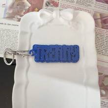 1 Pc Backpack Name Tag, Acrylic Keychain, Personalized Acrylic Name Tag, Name Keychain, Personalized Acrylic Keychain, Custom Name Keychain, Acrylic Keychain, Diaper Bag Tag, Lunch Box Tag, Kids Tag,Durable,Engraved,Stainless,Colorful,Cute,Adorable,Funny,Kawaii,Y2K,Stylish,Unisex,Casual,Custom,Personalized,Unique,Customized,Ideal Gifts For Him,Ideal Gifts For Her,Her,Boyfriend,Girlfriend,Family,Friends