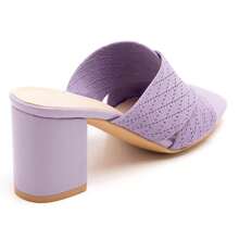 Casual Versatile Minimalist High Heel Sandals, Summer - Purple - View 4