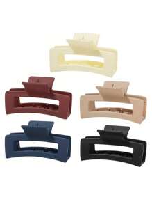 Set de 5 pasadores de pelo básicos para el día, de diseño de alta gama para mujeres con cabello grueso, de tamaño grande para recogidos y peinados