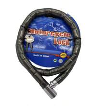 Padlock For Motorcycle Bicycle Bike Helmet Gate Chain Door Security Anti-Theft Thick Lock - 黑色 - 查看 6