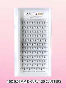 120 piezas de extensiones de pestañas premontadas, densidad de 10D/20D/30D, rizo C de 0.07 mm, bandeja mixta de 8-15 mm, racimo con punta afilada, base de punta fina, estilo de abanico ruso, negro mate esponjoso - D - Ver 12
