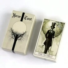 1pc 78 Horror Tarot Cards-Dark And Mysterious Soul And Power Exploration, Gothic Illustrated Board Game, With Skeletons, Skeletons And Creepy Images, Ideal Holiday Gift. - Multicolor - View 6