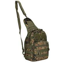STAR SHOP Military Backpack Crossbody Bag Men's Side Bag Chest Shoulderbag - Army Green - View 5