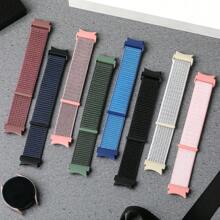 Curea elastică din nailon de 20 mm, fără spațiu, compatibilă cu Samsung Galaxy Watch 7/6/4/Classic/5 Pro 44 mm 40 mm 43 mm 47 mm 42 mm 46 mm, brățară respirabilă din nailon cu buclă, compatibilă cu Galaxy Watch 7 20 mm, accesorii pentru ceas inteligent, femei și bărbați