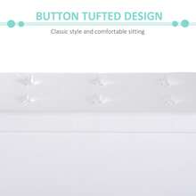 HOMCOM Folding Faux Leather Storage Cube Ottoman Bench Seat PU Rectangular Footrest Stool Box (Cream White) - Cream - View 4