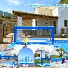 33 Ft(L) Inflatable Water Volleyball Pool, Commercial 0.6mm PVC, With 800W Pump (Inflate/Deflate), Easy Setup Backyard Swimming Pool For Summer, Outdoor Activities Or Parties, 33 X 16.5 X 7 Ft - Blue - View 8