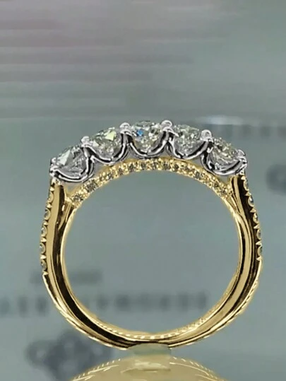 1 件 S925 纯银方晶锆石戒指 女士订婚珠宝 精美珠宝