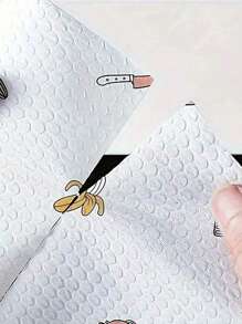 50/100 件松垮抹布、一次性厨房巾、可洗洗碗巾、抹布、不粘油抹布、除油湿巾、家用抹布、干布、清洁用品、清洁工具（随机印刷） - 彩色 - 查看 4