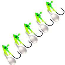 HENGJIA 5PCS/Pack Jig Head 7g 10g 15g Fishing Lures Sinking Rotating Sequin Metal Spoons Fishing Hooks Jigging Jigs Fishhook Baits Tackle - Multicolor - View 8