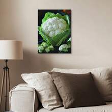 1 Pc Fashion Cauliflower Canvas Art  Wooden Framed Canvas Painting -  Thickness 2.25cm/0.9inch,Home Gift Decoration, Room Decoration Aesthetic, Wall Decoration Art, Perfect Gift, Autumn And Winter Wall Decoration, Living Room Decoration, Bedroom Decoration, Kitchen Decoration, Entry Decoration, Bathroom Decoration, Direct Wall Painting, High Quality Wall Painting Poster - Multicolor - View 4
