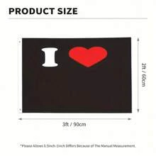 1 Pc Customized "I Love" Theme Garden Flag - 3x5 Ft, Durable Fade-Resistant Polyester, With Grommets For Easy Hanging, Suitable For Yard, Porch, And Indoor Decor, Bedroom Aesthetics, Home Tea Room, Bedroom, Living Room, Mother's Day, Christmas, Great Gift For Boyfriend/Girlfriend