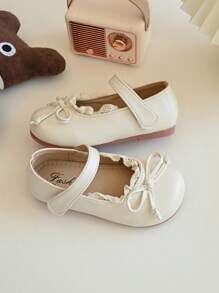 Nature Style Girls Casual Leather Shoes, 2025 Spring Autumn New Children Princess Soft Bottom Loafers - Beige - View 4