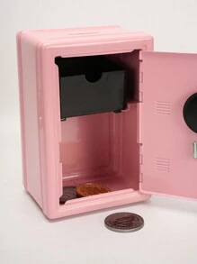 1pc Bank, Mini Locker Small Storage Box Piggy Bank With Combination Lock And Key, Home, Personal For Home Documents, Money Jewelry - Multicolor - View 8