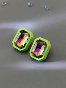 1 对新品畅销原创立方体耳钉，有绿色、红色、蓝色可选，时尚简约女士耳环，适合日常佩戴和送礼 - 方糖耳釘 - 查看 18
